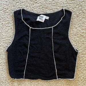 Princess Polly Black & White Crop Top